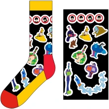 The Beatles, Ponožky Portholes & Characters, Unisex, Čierna