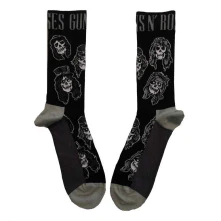 Guns N’ Roses, Ponožky Skulls Band Monochrome, Unisex, Čierna