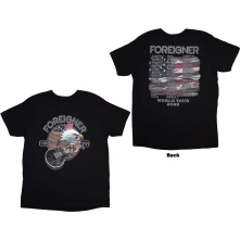Foreigner, Tričko Eagle, Unisex, Čierna