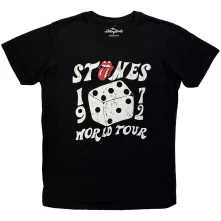 The Rolling Stones, Tričko Dice Tour '72, Unisex, Čierna