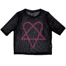 HIM, Tielko Pink Heartagram, Žena, Čierna