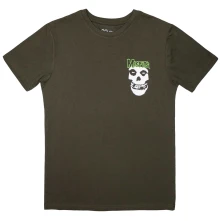Misfits, Tričko Mini Skull & Logo, Unisex, Zelená