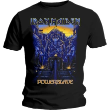 Iron Maiden, Tričko Dark Ink Powerslaves, Unisex, Čierna