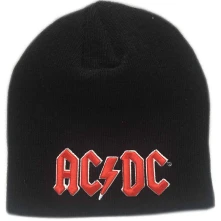 AC/DC, Čapica Red 3D Logo, Unisex, Čierna