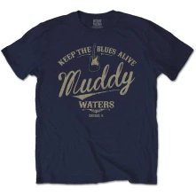 Muddy Waters, Tričko Keep The Blues Alive, Unisex, Modrá