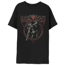 Bon Jovi, Tričko Triangle Overlap, Unisex, Čierna