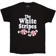 The White Stripes, Tričko Peppermints, Unisex, Čierna