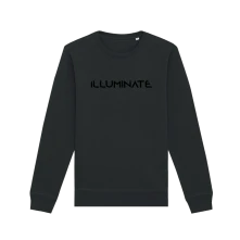 ILLUMINATE, Crewneck Illuminate Black on Black, Unisex, Čierna