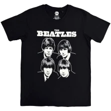 The Beatles, Tričko Black & White Band, Unisex, Čierna