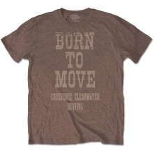 Creedence Clearwater Revival, Tričko Born To Move, Unisex, Hnedá