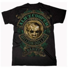 Alice Cooper, Tričko Billion Dollar Baby Crest, Unisex, Čierna