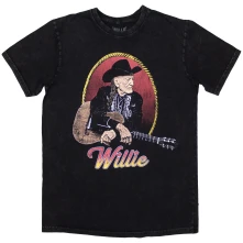 Willie Nelson, Tričko Lasso Portrait, Unisex, Čierna