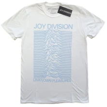Tričko Unknown Pleasures Blue on White