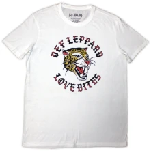 Def Leppard, Tričko Love Bites Circle, Unisex, Biela