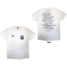 Oasis, Tričko Definitely Maybe AAA Setlist, Unisex, Biela