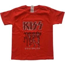 Kiss, Tričko Destroyer Sketch, Dieťa, Červená