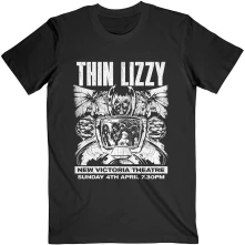 THIN LIZZY, Tričko Jailbreak Flyer, Unisex, Čierna