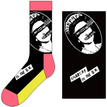 Sex Pistols, Ponožky God Save The Queen, Unisex, Čierna