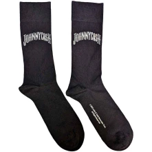 Johnny Cash, Ponožky Man In Black Logo, Unisex, Šedá