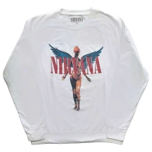 Nirvana, Crewneck Angelic, Unisex, Biela