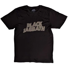 Black Sabbath, Tričko Wavy Logo, Unisex, Čierna