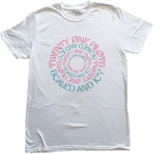 Twenty One Pilots, Tričko Circular, Unisex, Biela