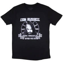 Leon Russell, Tričko Space & Time, Unisex, Čierna