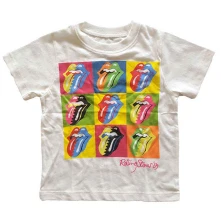 The Rolling Stones, Tričko Two-Tone Tongues, Dieťa, Biela