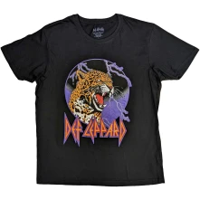 Def Leppard, Tričko Lightning Leopard, Unisex, Čierna