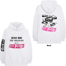 Sex Pistols, Mikina Never Mind The Bollocks, Unisex, Biela