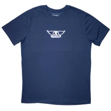Aerosmith, Tričko Mini Wings Logo, Unisex, Modrá