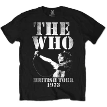 The Who, Tričko British Tour 1973, Unisex, Čierna