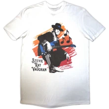 Stevie Ray Vaughan, Tričko Stevie, Unisex, Biela