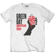 Green Day, Tričko American Idiot white, Unisex, Biela