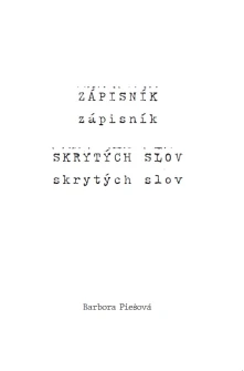 Kniha Zápisník skrytých slov