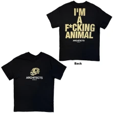Architects, Tričko I'm A F*cking Animal, Unisex, Čierna