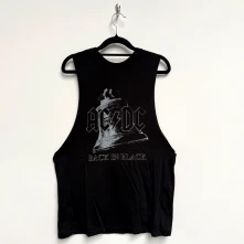 AC/DC, Tielko Back In Black Bell, Unisex, Čierna
