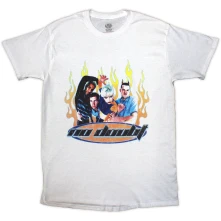 No Doubt, Tričko Flames, Unisex, Biela