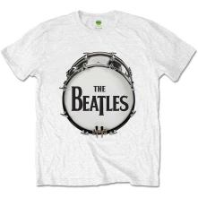 The Beatles, Tričko Original Drum Skin, Unisex, Biela