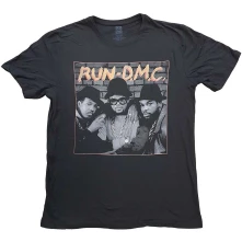 Run-DMC, Tričko B&W Photo, Unisex, Čierna