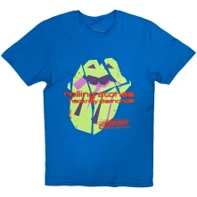 The Rolling Stones, Tričko Hackney Diamonds Neon Tongue, Unisex, Modrá