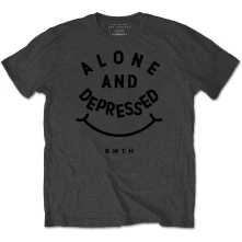 Bring me the horizon, Tričko Alone & Depressed, Unisex, Šedá