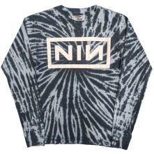 Nine Inch Nails, Tričko s dlhým rukávom Logo, Unisex, Modrá