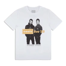 Oasis, Tričko Live '25 Gold Photo, Unisex, Biela