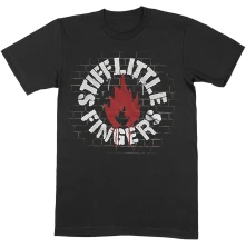 Stiff Little Fingers, Tričko Wall, Unisex, Čierna