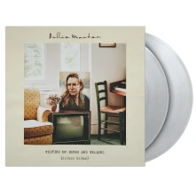 Vinyl Writing of Blues and Yellows