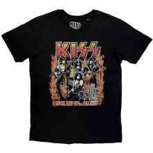 Kiss, Tričko Rock And Roll All Nite, Unisex, Čierna
