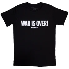 John Lennon, Tričko War Is Over, Unisex, Čierna