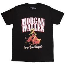 Morgan Wallen, Tričko Long Live Cowgirls, Unisex, Čierna