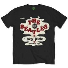 The Beatles, Tričko Hey Jude/Revolution, Unisex, Čierna